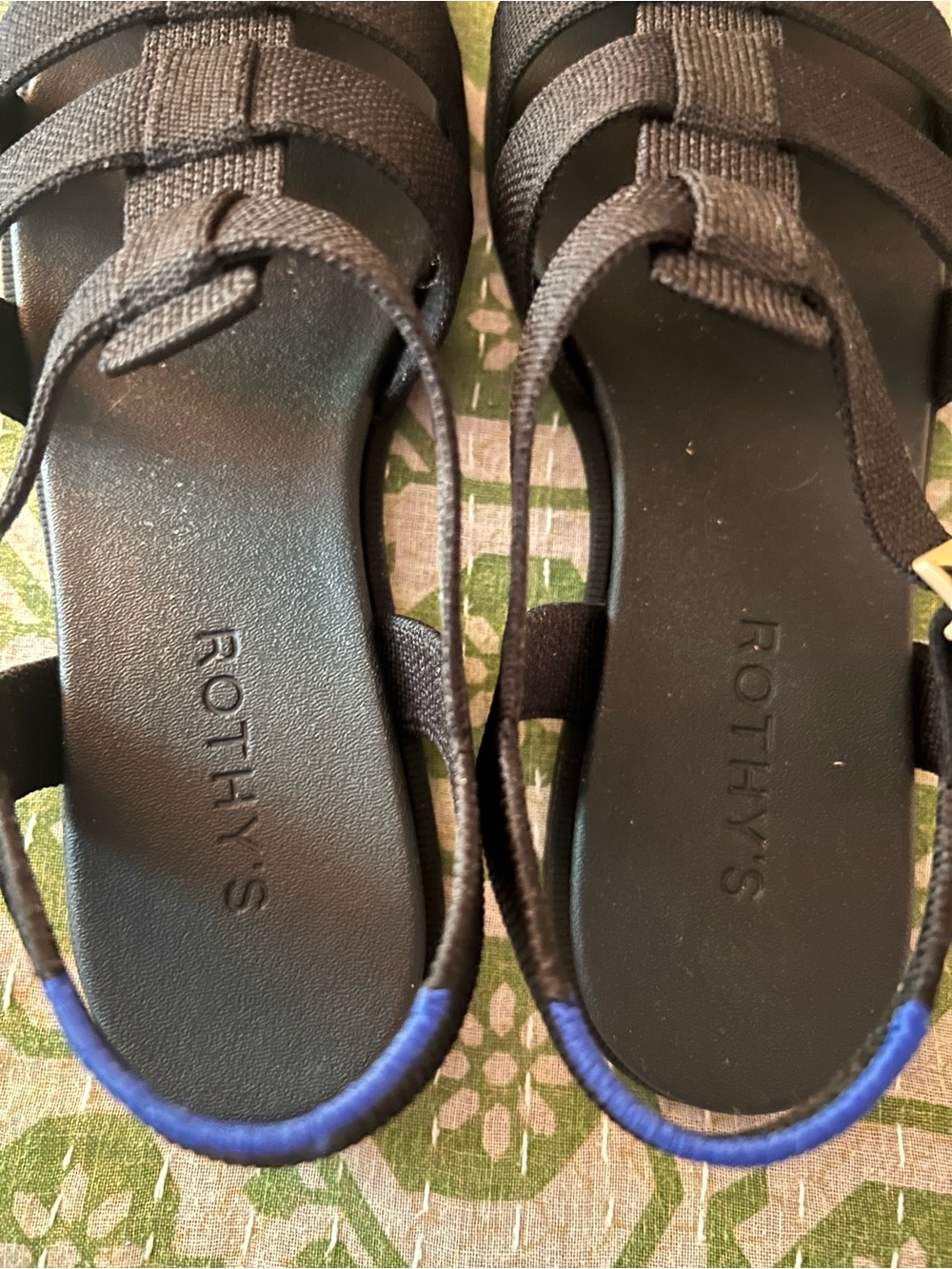 Rothy's Black Woven Fishermen Sandals/ Buckle Ankle Strap NWT Size 7.5 - Picture 7 of 10